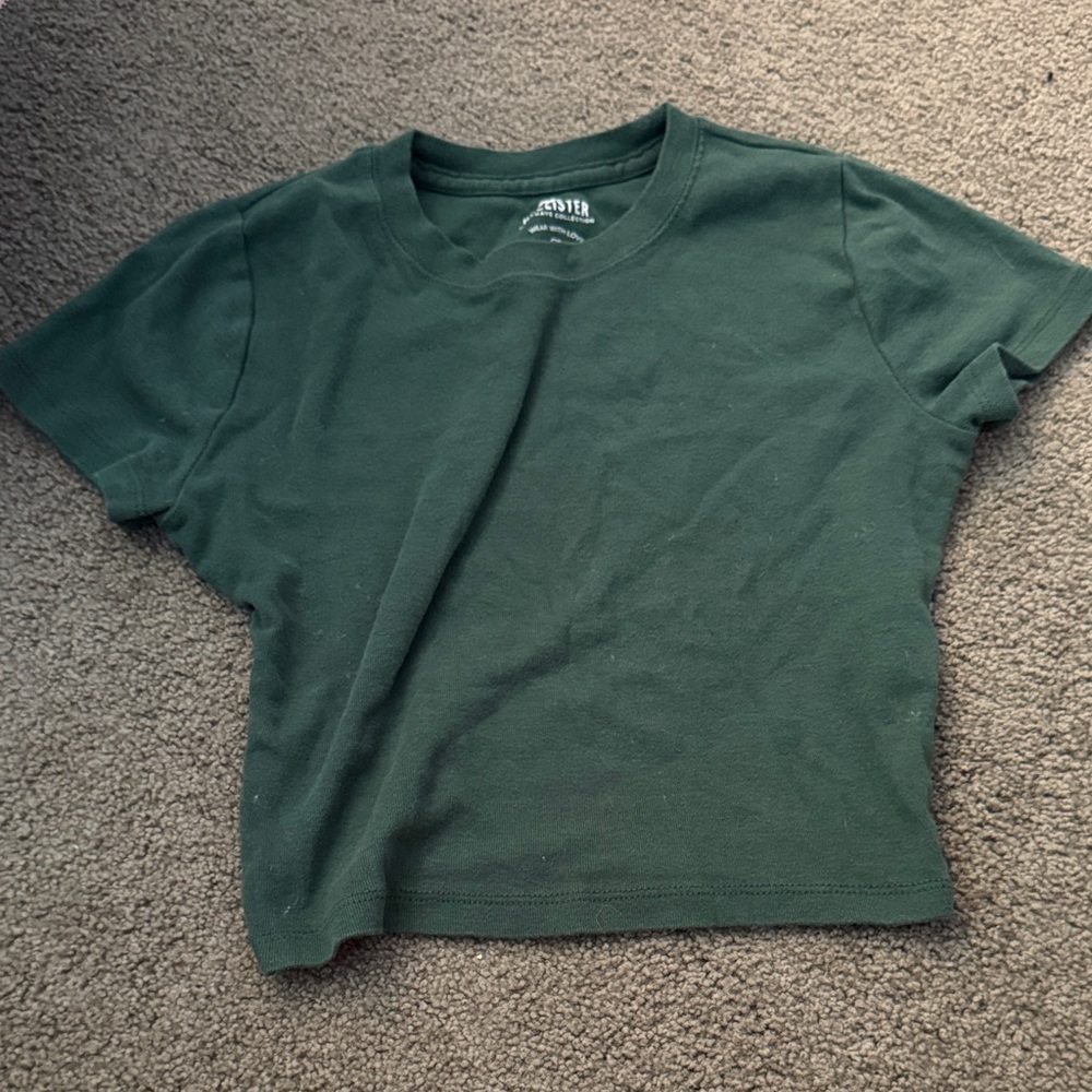 Hollister Forest Green Baby Tee